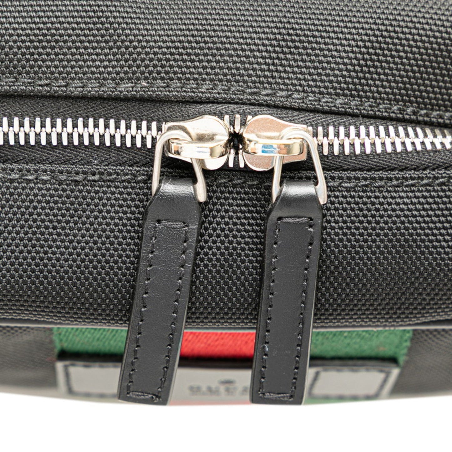 Gucci Sherry Line Black Nylon Leather Clutch Bag ( )