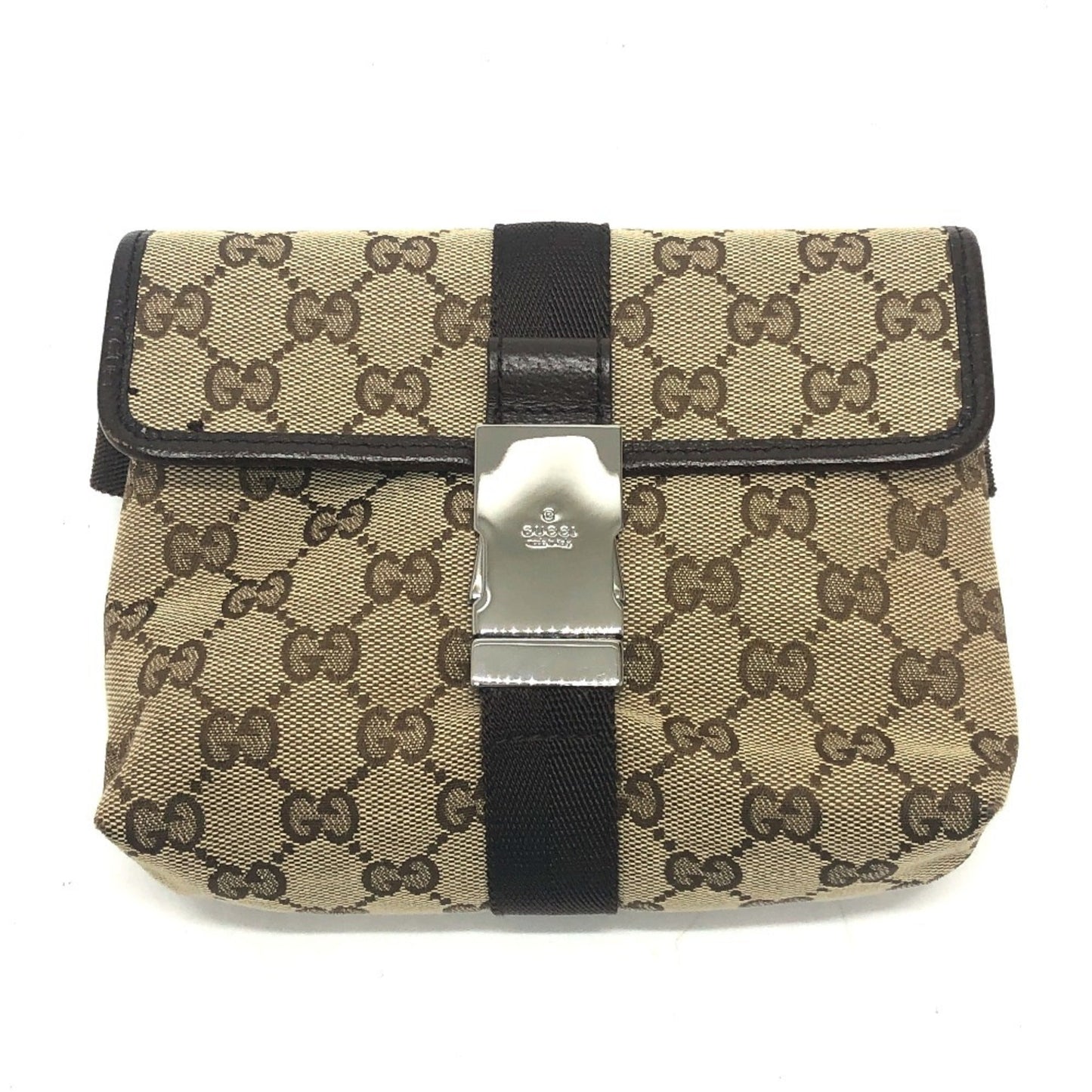Gucci Beige Brown Gg Canvas Fanny Pack ( )