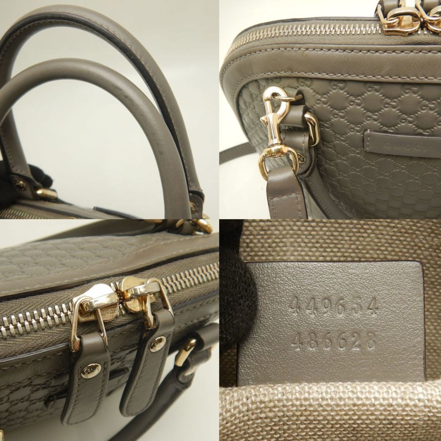 Gucci Microguccissima Gray Leather Handbag ( )
