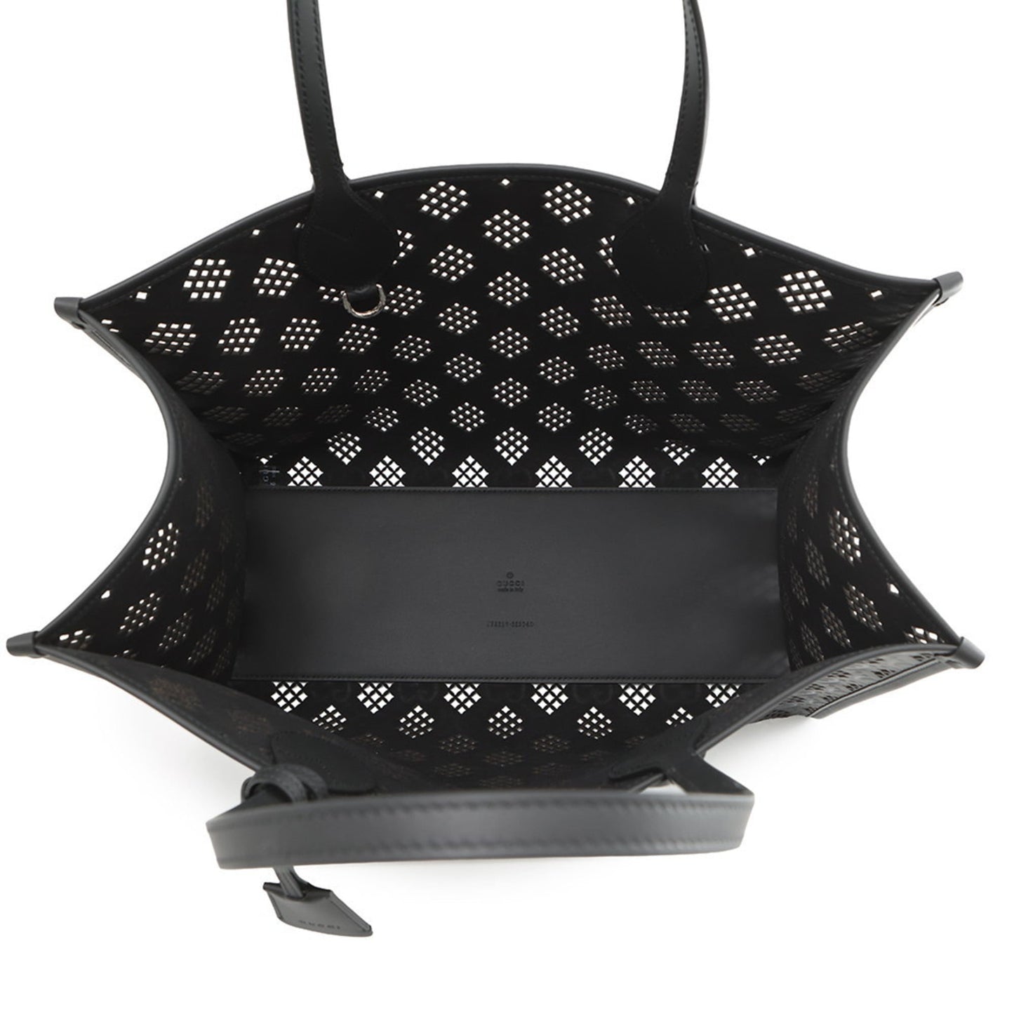 Gucci Black Gg Leather Tote Bag ( )