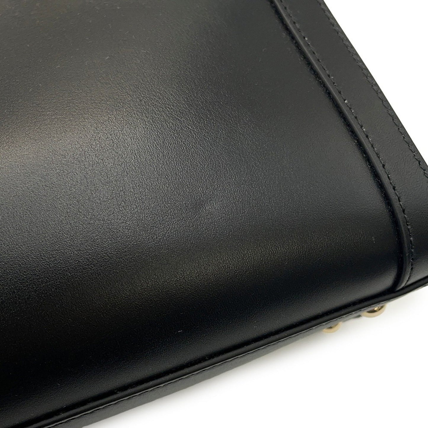 Gucci Black Leather Handbag Shoulder Bag Tote Bag ( )