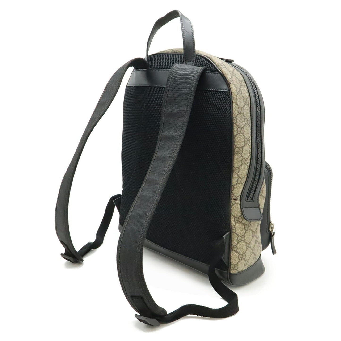 Gucci Beige Black Gg Supreme Backpack ( )