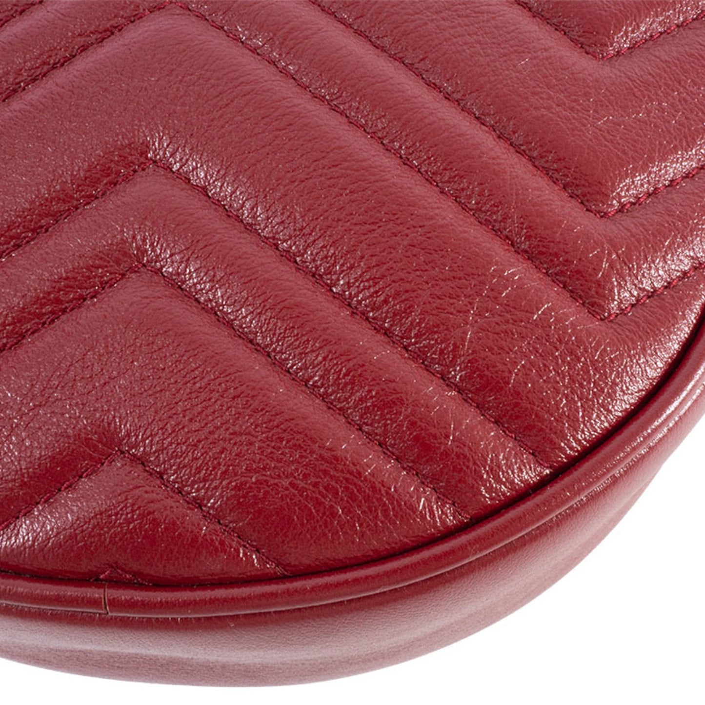 Gucci Red Color Leather Shoulder Bag ( )