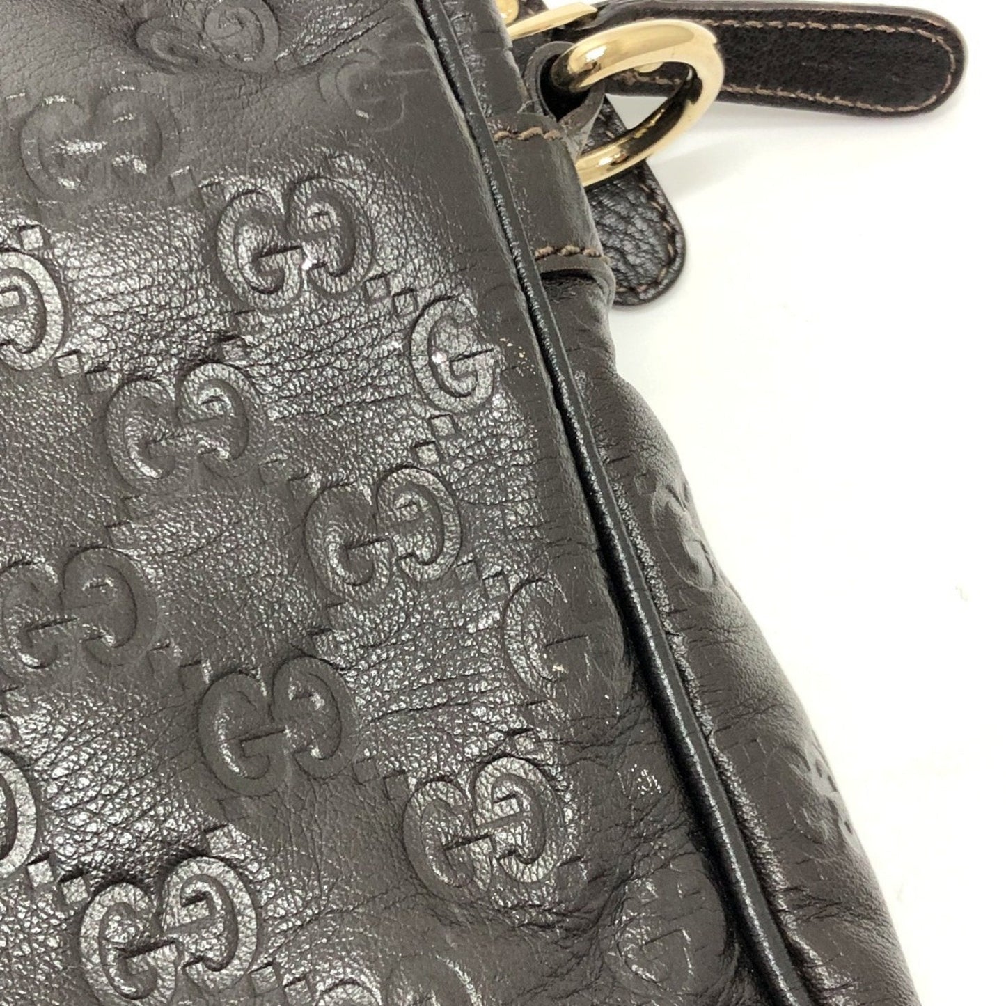 Gucci Brown Leather Briefcase Handbag ( )