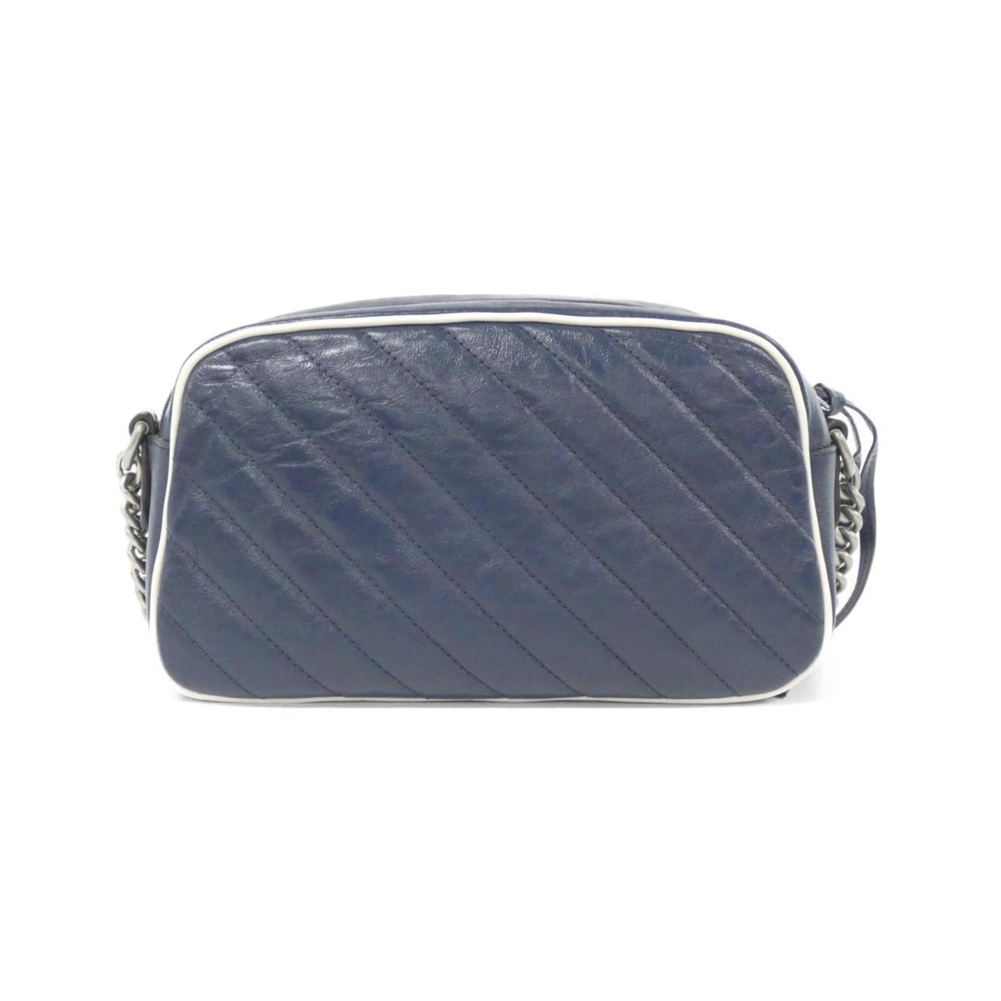 Gucci Gg Marmont Blue White Leather Shoulder Bag ( )