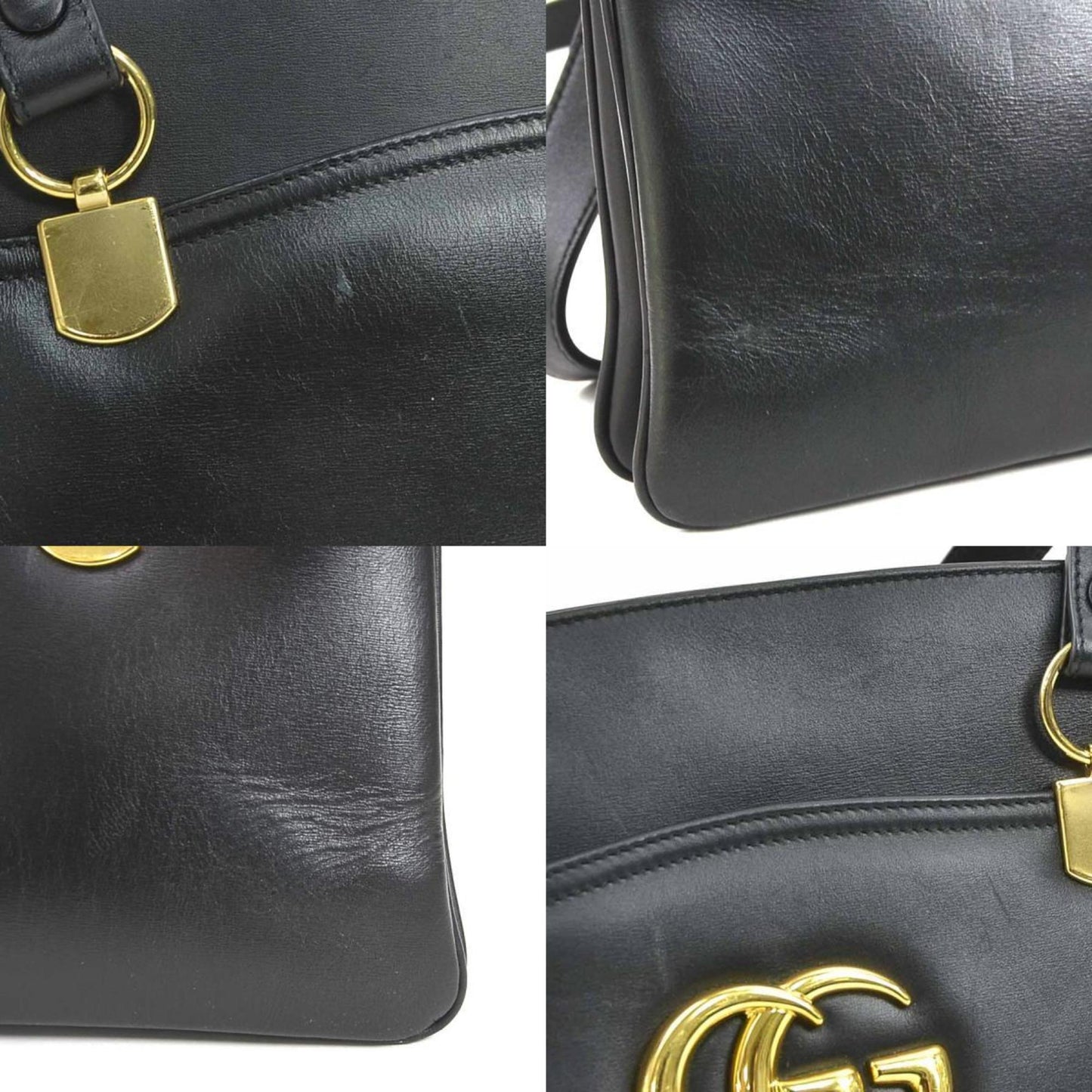 Gucci Black Leather Shoulder Bag ( )