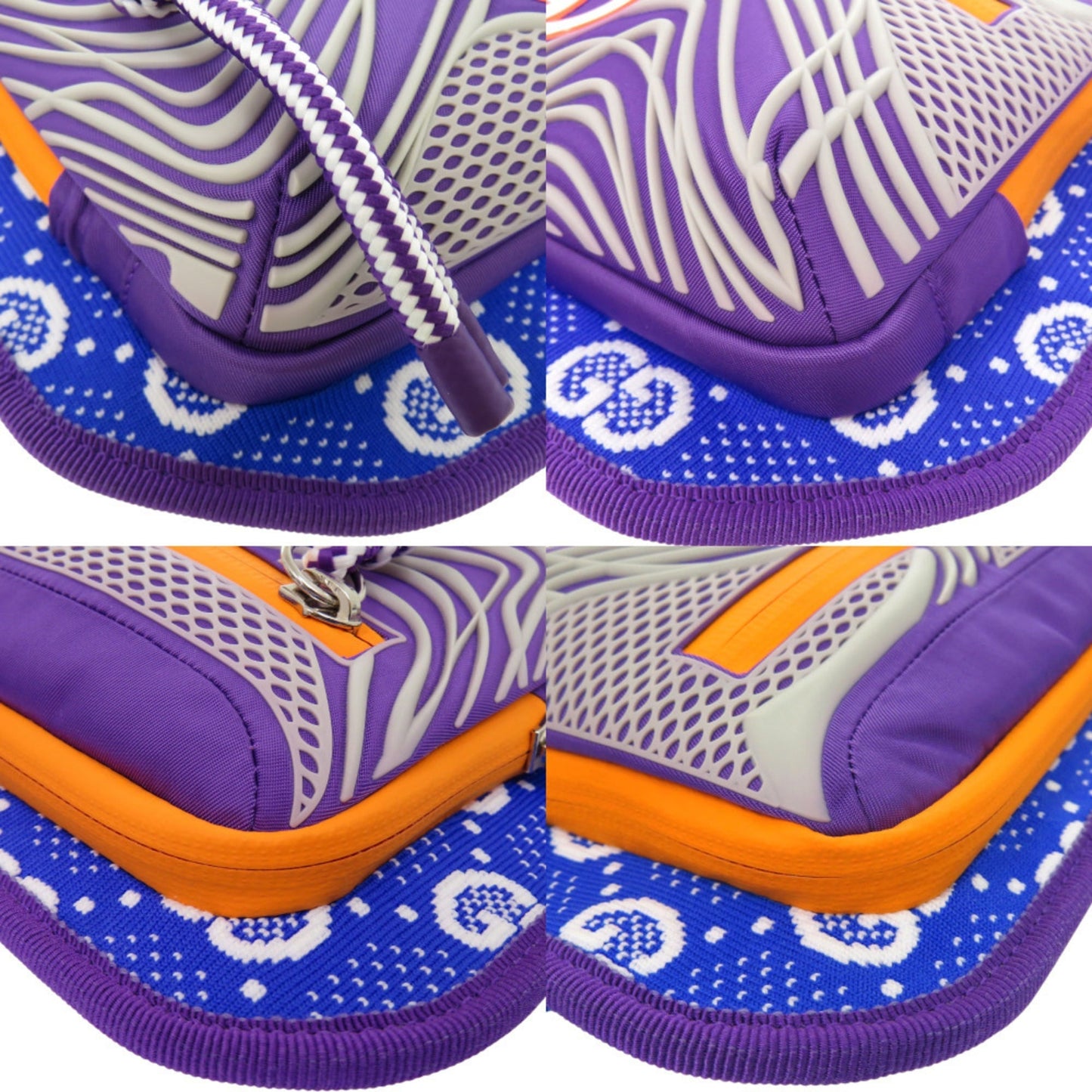 Gucci Blue Orange Purple Nylon Rubber Fanny Pack ( )