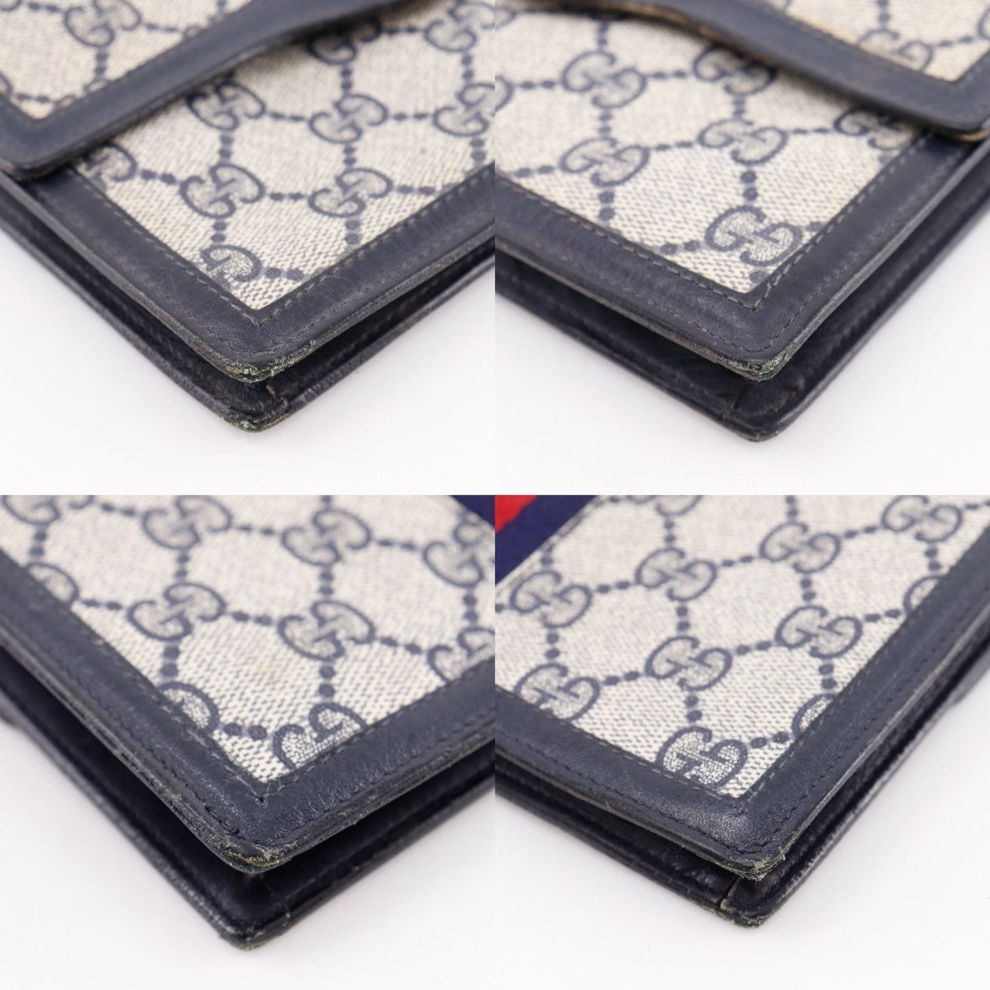 Gucci Navy Gg Supreme Pouch ( )
