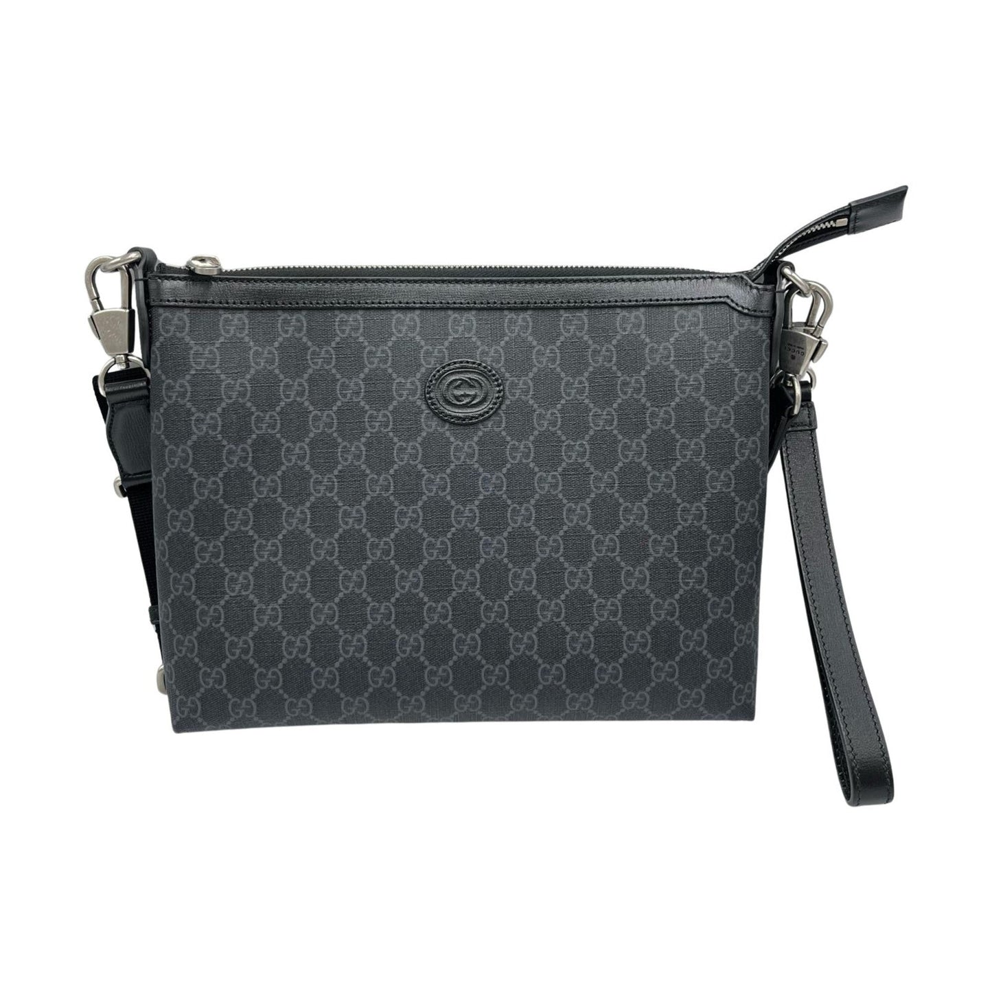 Gucci Black Gg Supreme Messenger Bag Shoulder Bag ( )