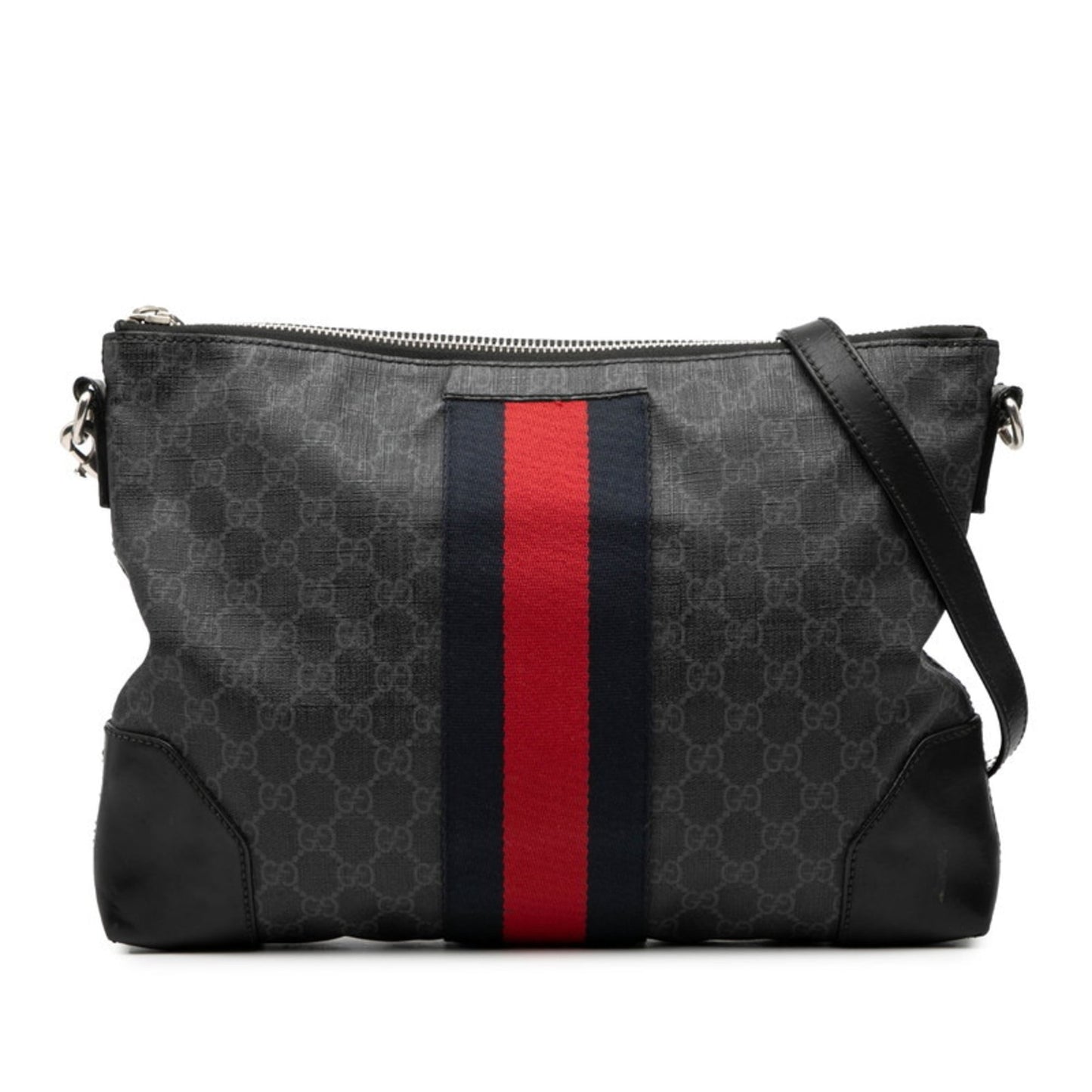 Gucci Black Pvc Leather Shoulder Bag ( )