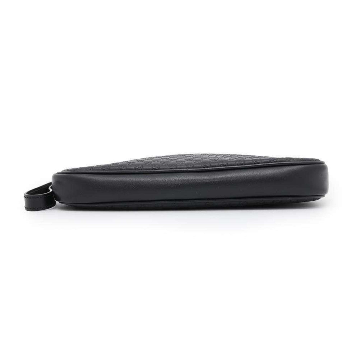 Gucci Black Champagne Gold Leather Clutch Bag