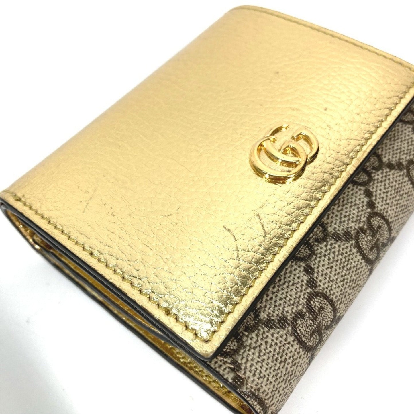 Gucci Beige Leather Wallet (Bi-Fold) ( )