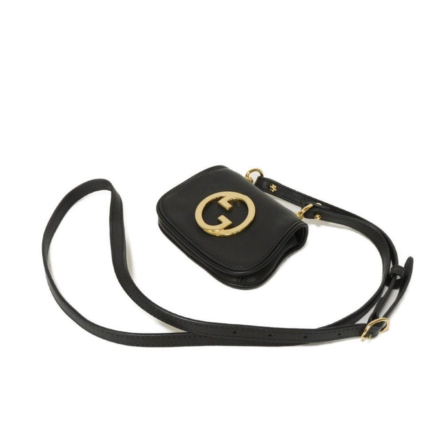 Gucci Black Leather Shoulder Bag ( )