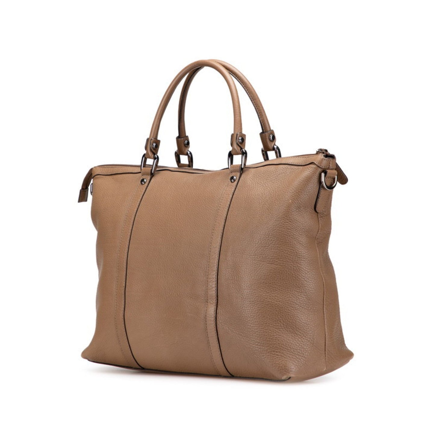 Gucci Brown Leather Shoulder Bag Tote Bag ( )