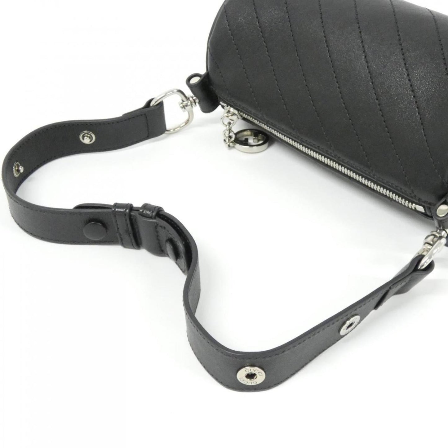 Gucci Black Leather Shoulder Bag ( )