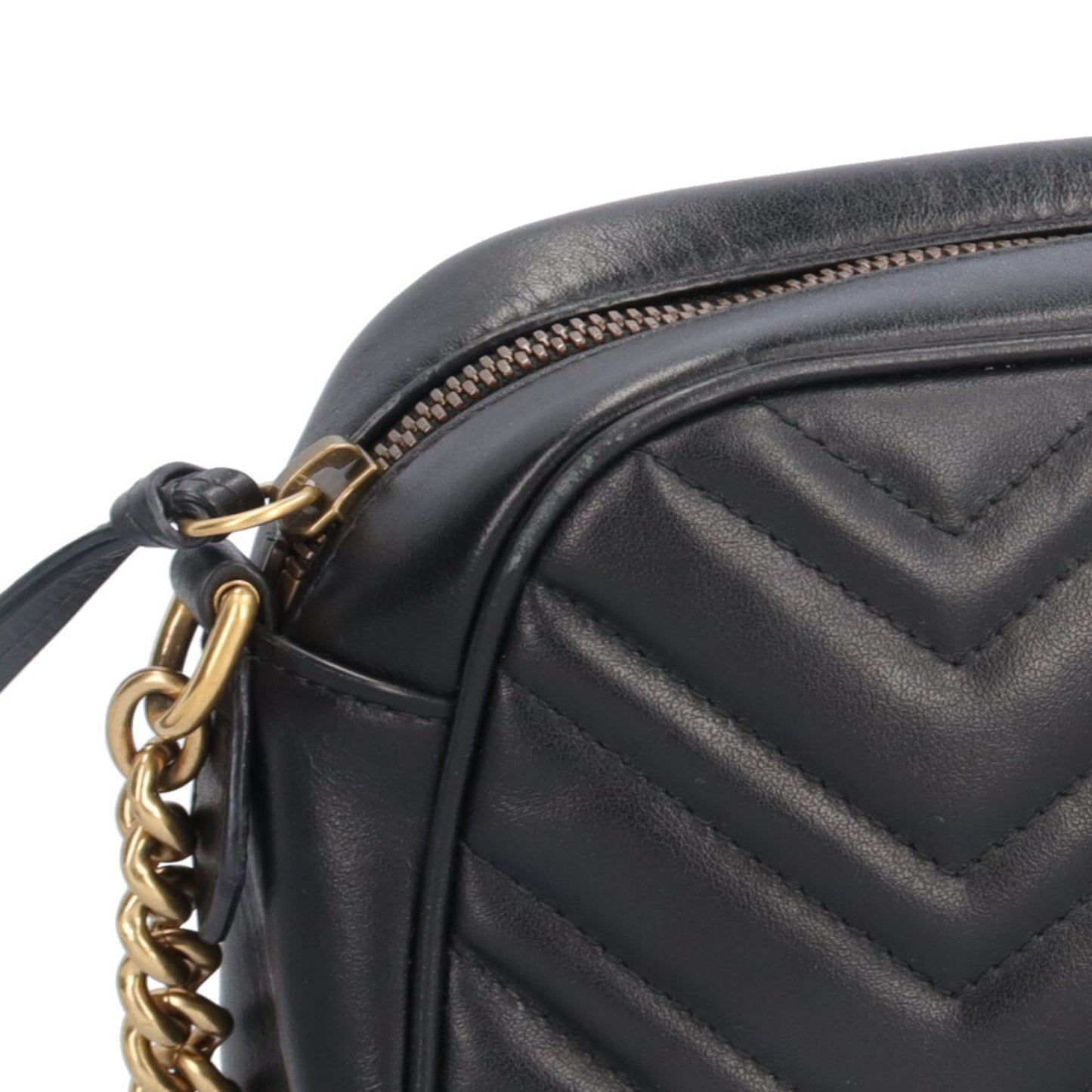 Gucci Gg Marmont Black Leather Shoulder Bag ( )