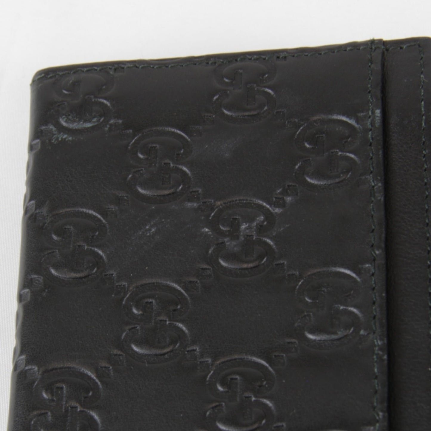 Gucci Black Gg Leather Long Wallet (Bi-Fold) ( )