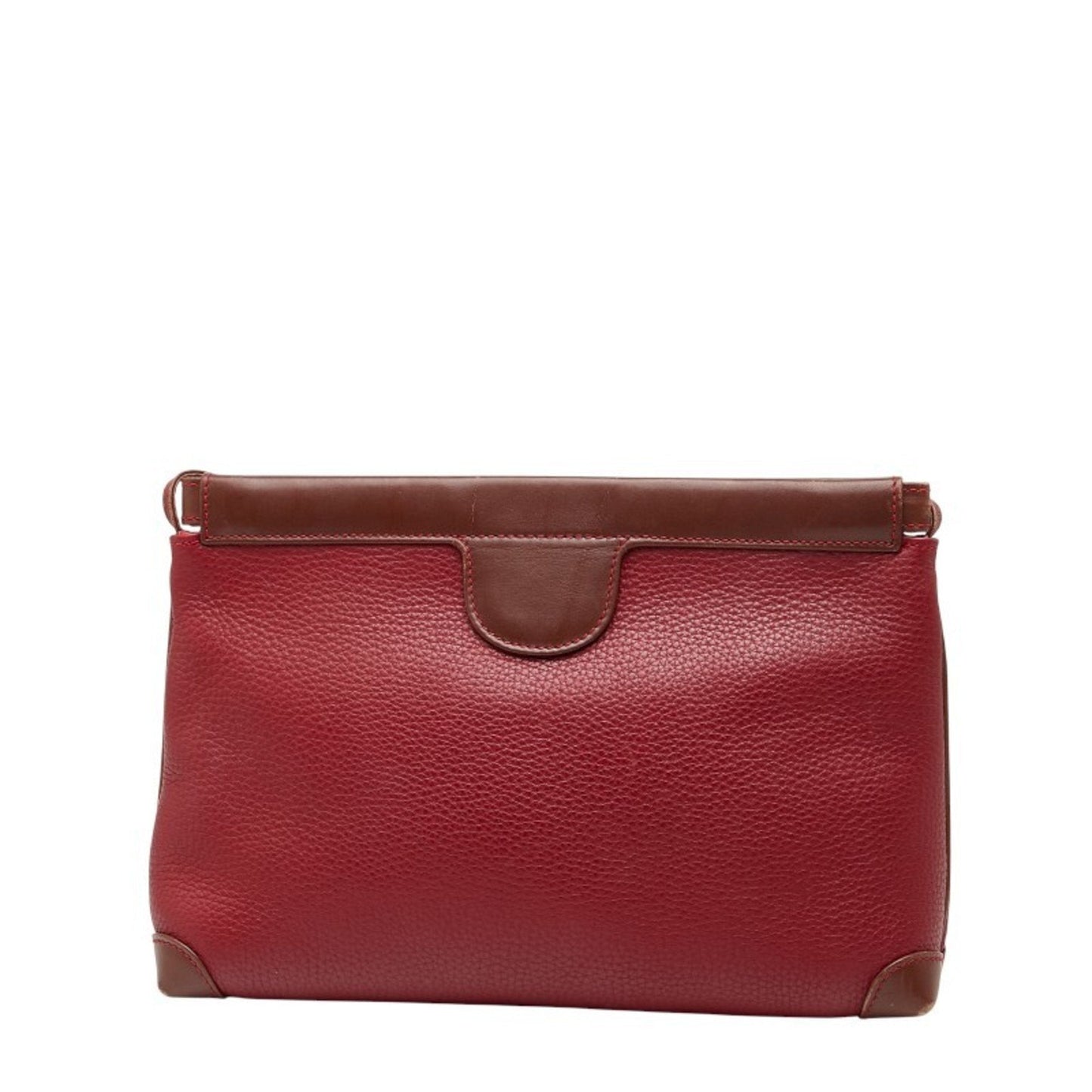 Gucci Red Brown Leather Shoulder Bag ( )