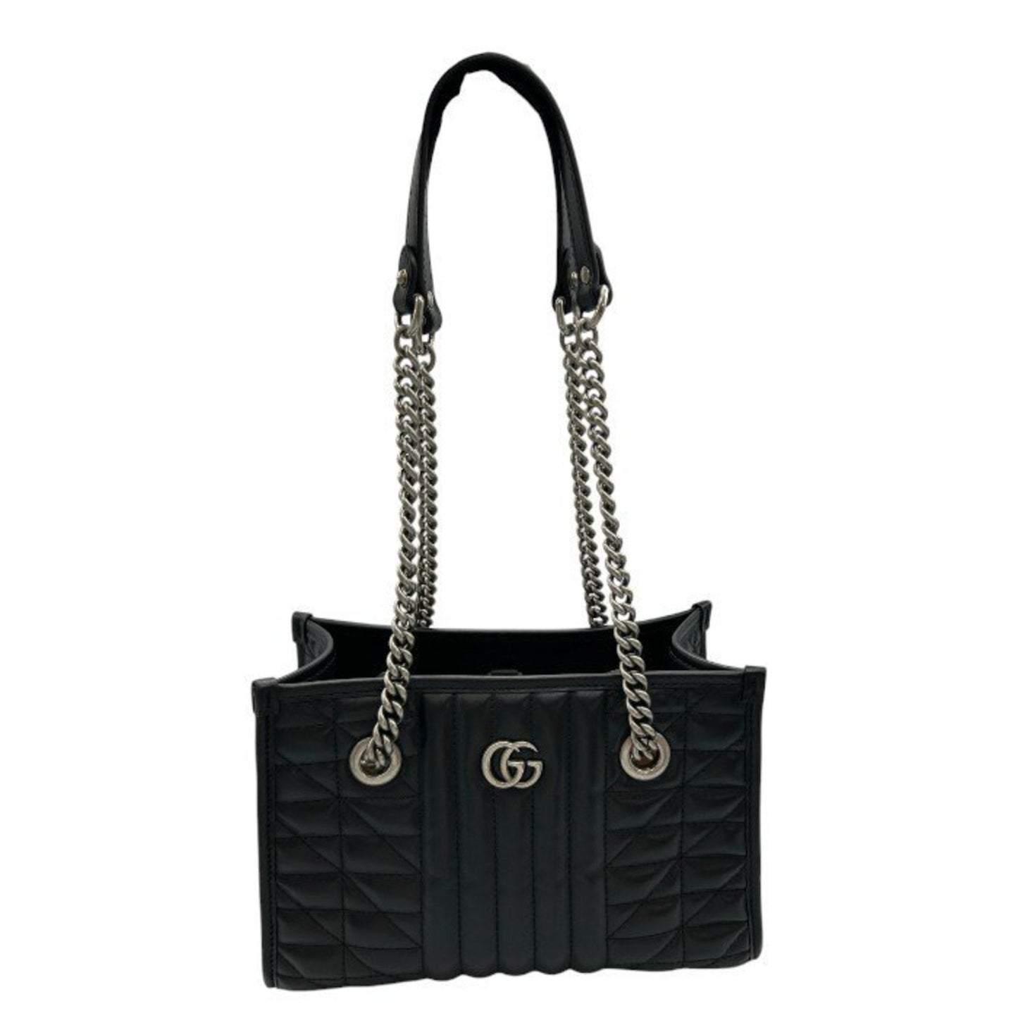 Gucci Gg Marmont Black Leather Tote Bag ( )