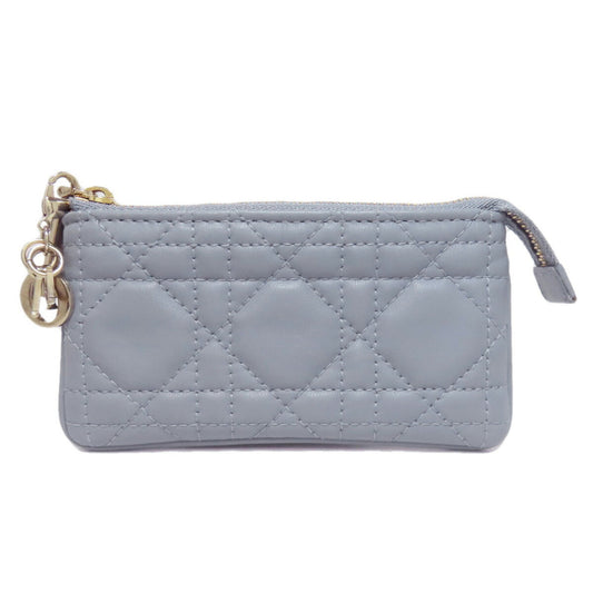 Christian Dior Blue Leather Coin Purse/Coin Case ()
