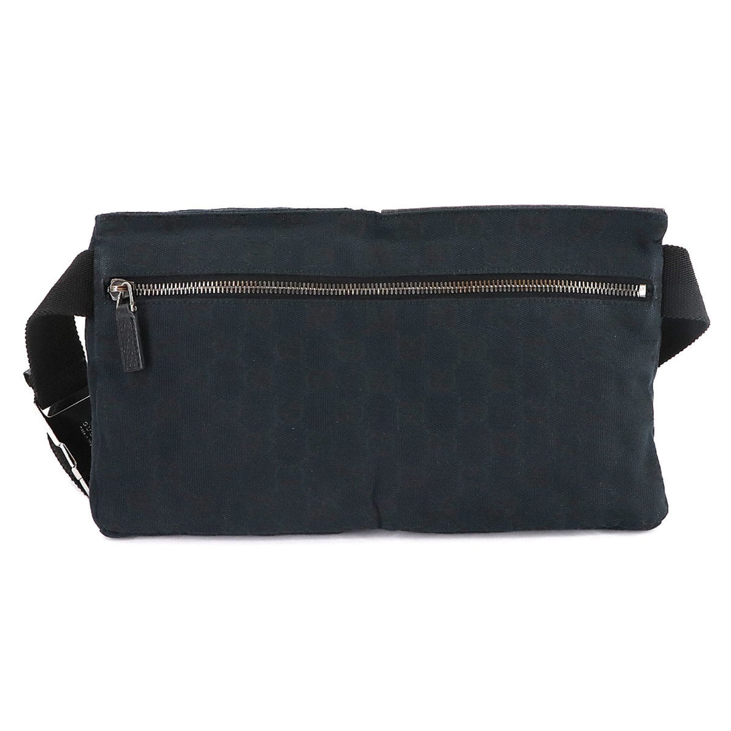 Gucci Black Gg Canvas Leather Fanny Pack ( )