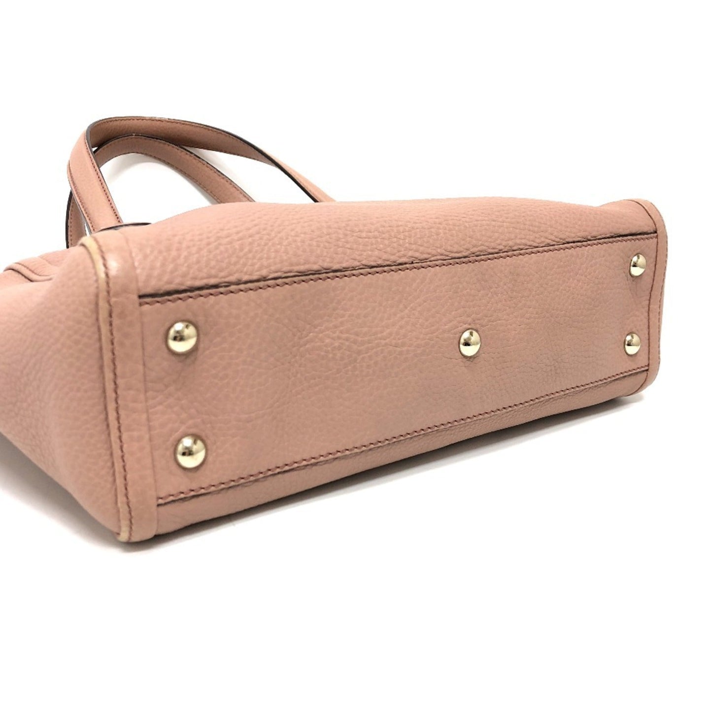 Gucci Pink Beige Leather Handbag ( )