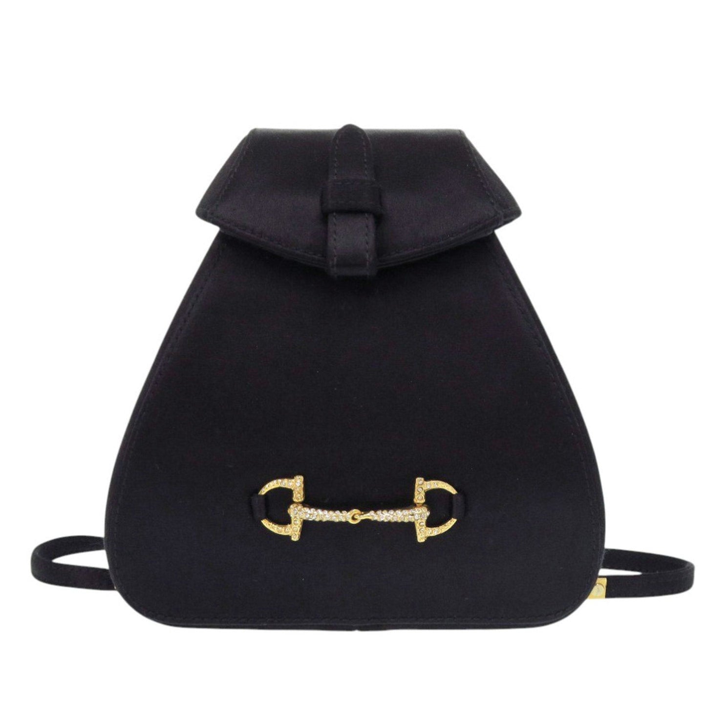 Gucci Black Satin Rhinestone Backpack ( )