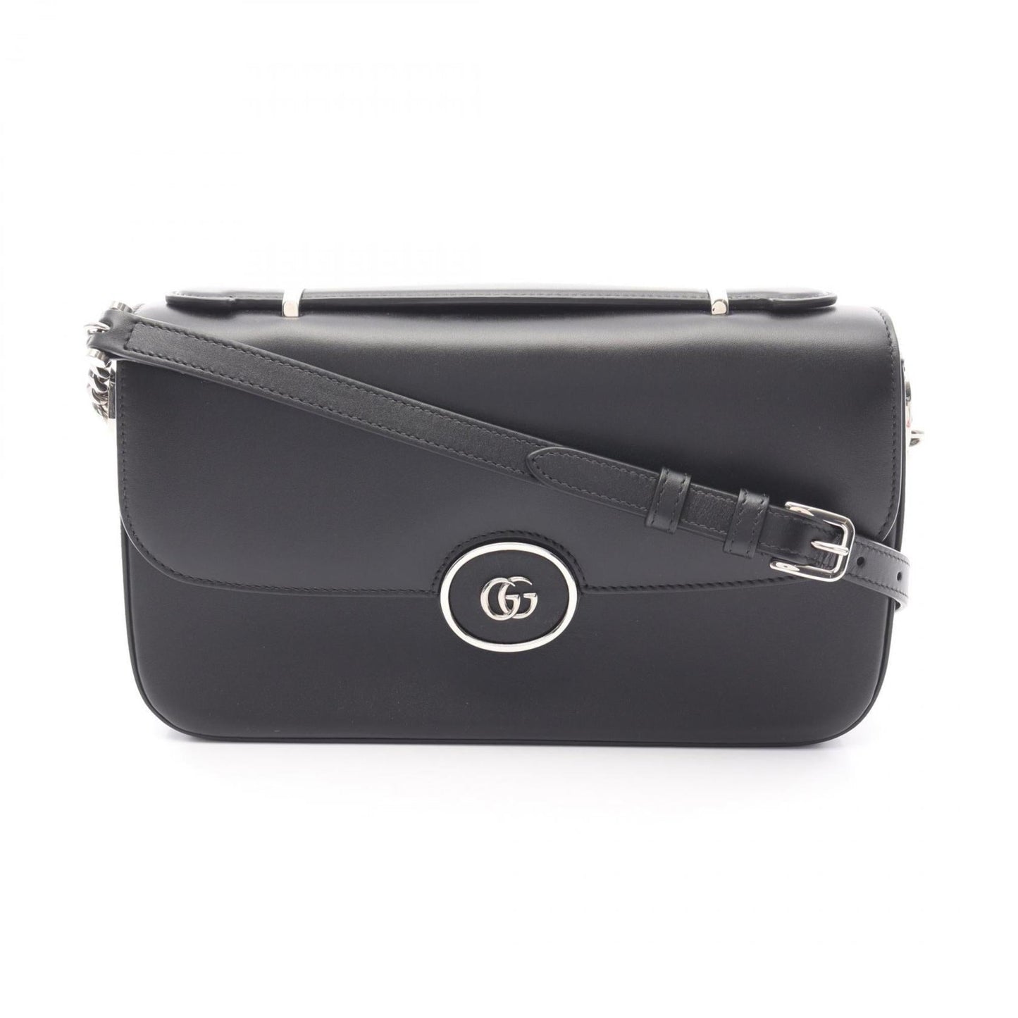 Gucci Black Leather Shoulder Bag ( )