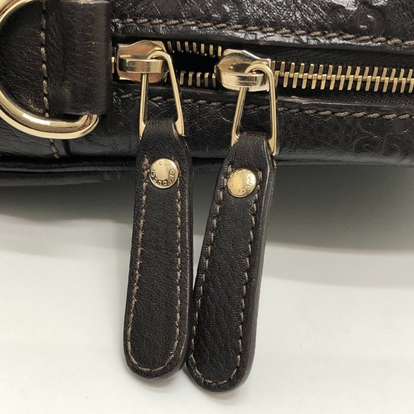 Gucci Brown Leather Briefcase Handbag ( )
