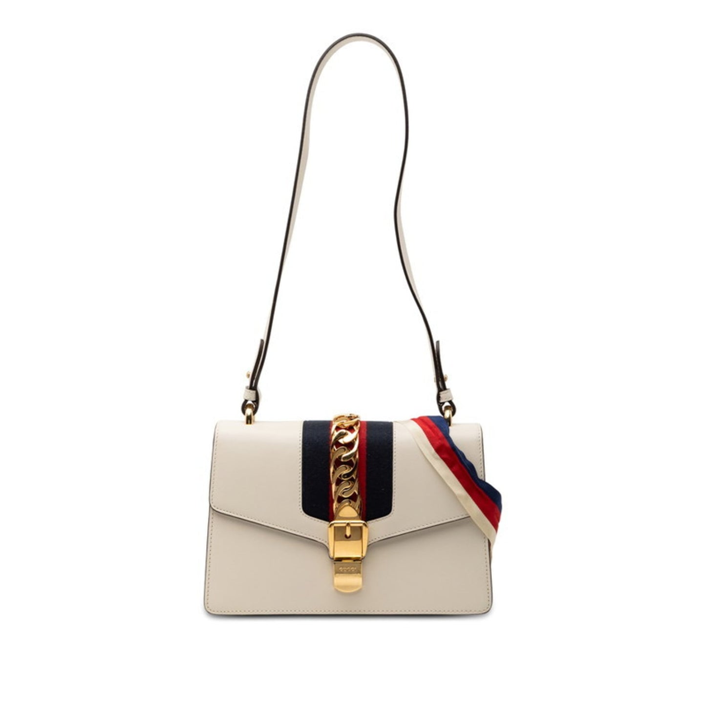 Gucci Multi-Color White Leather Handbag Shoulder Bag ( )