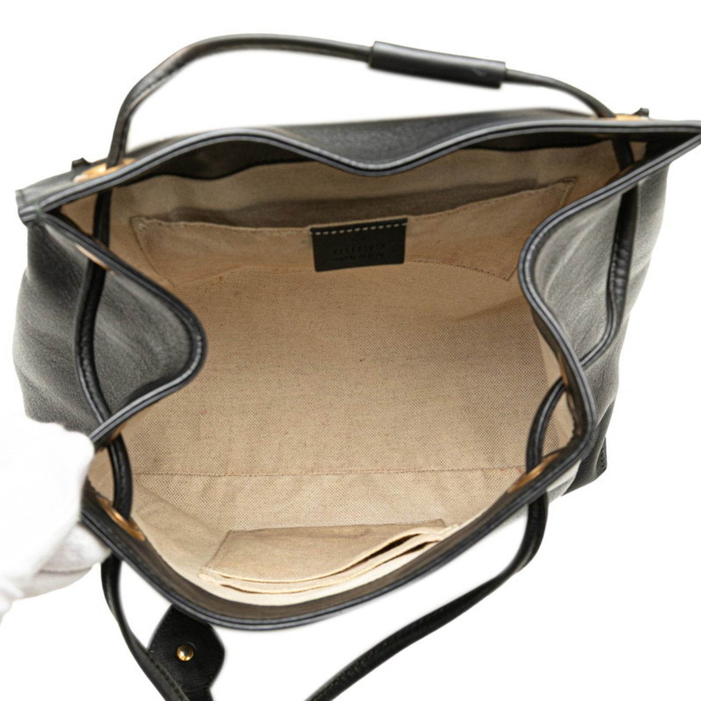 Gucci Animalier Black Green White Leather Backpack ( )