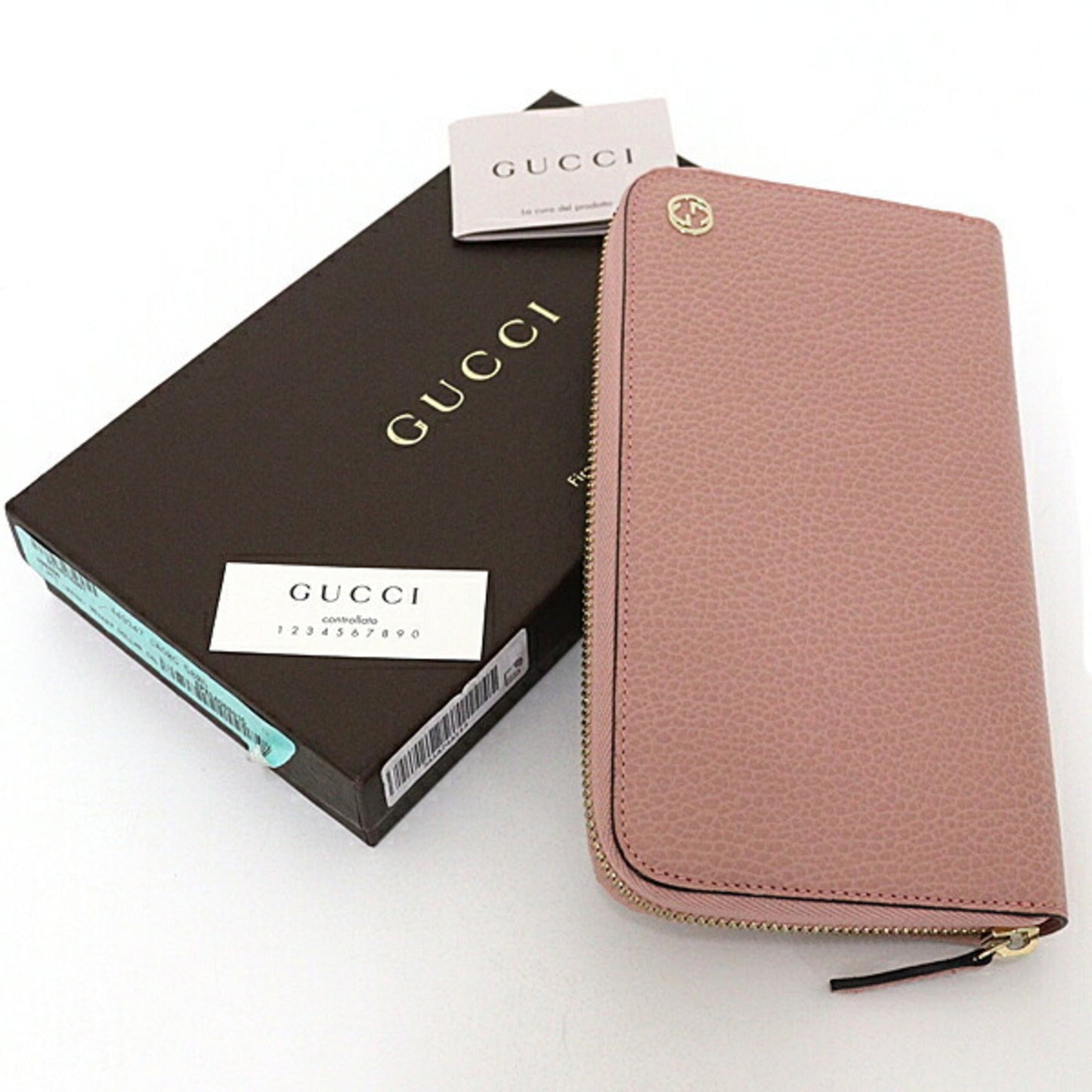 Gucci Pink Leather Long Wallet (Bi-Fold) ( )