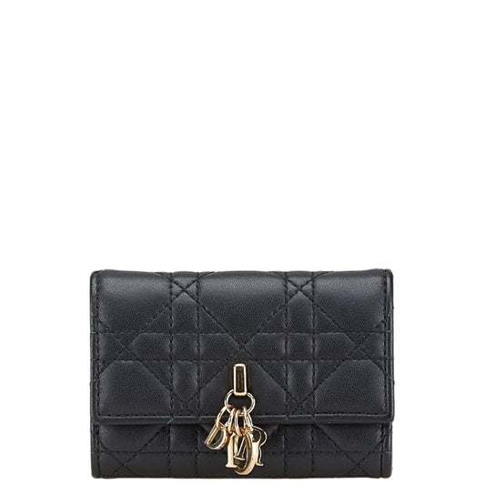 Christian Dior Black Leather Wallet (Bi-Fold) ()
