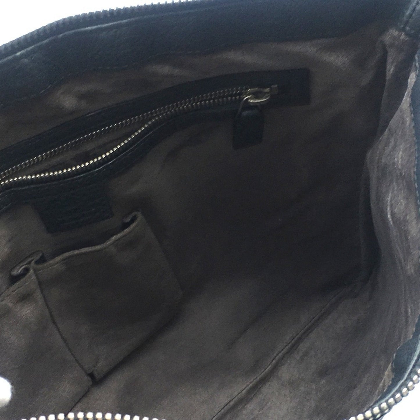 Gucci Dark Gray Leather Shoulder Bag ( )