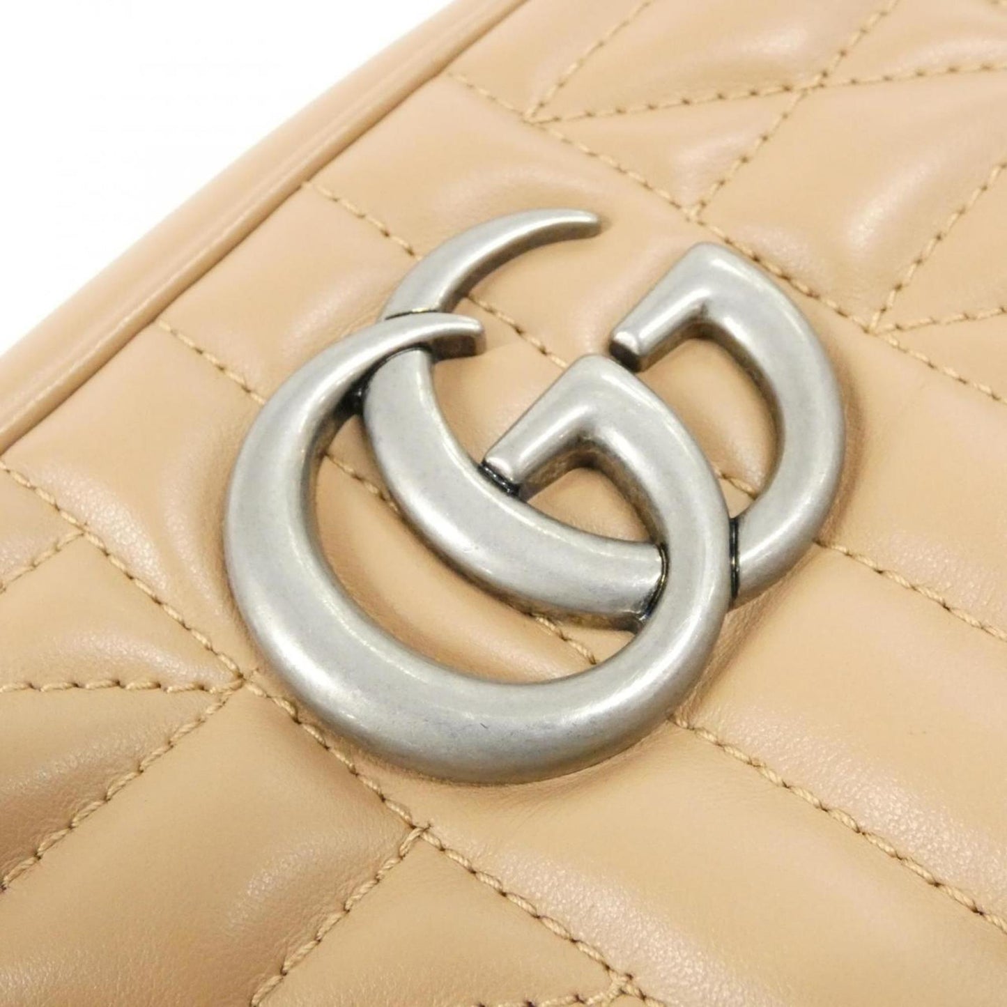 Gucci Gg Marmont Beige Leather Shoulder Bag ( )