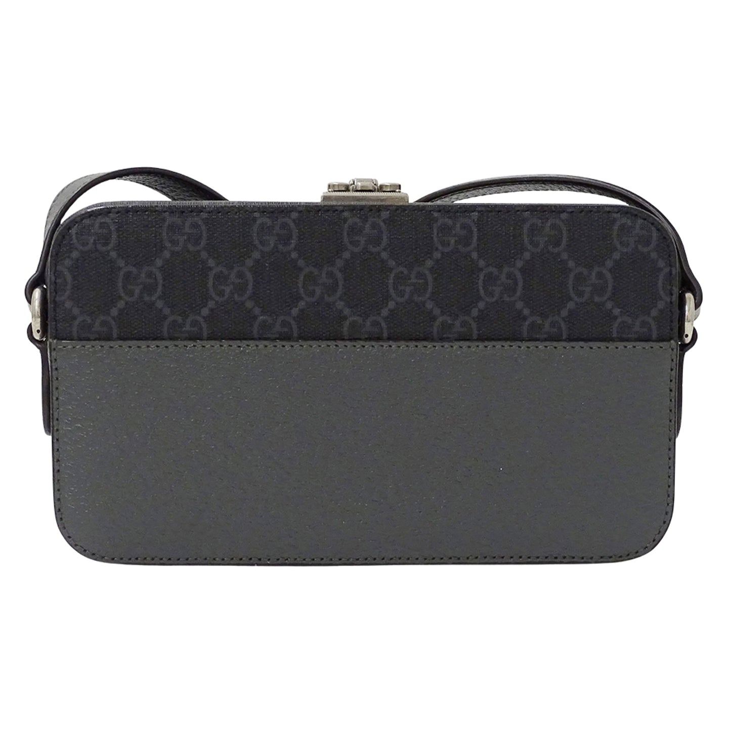 Gucci Black Gray Gg Supreme Canvas Shoulder Bag ( )