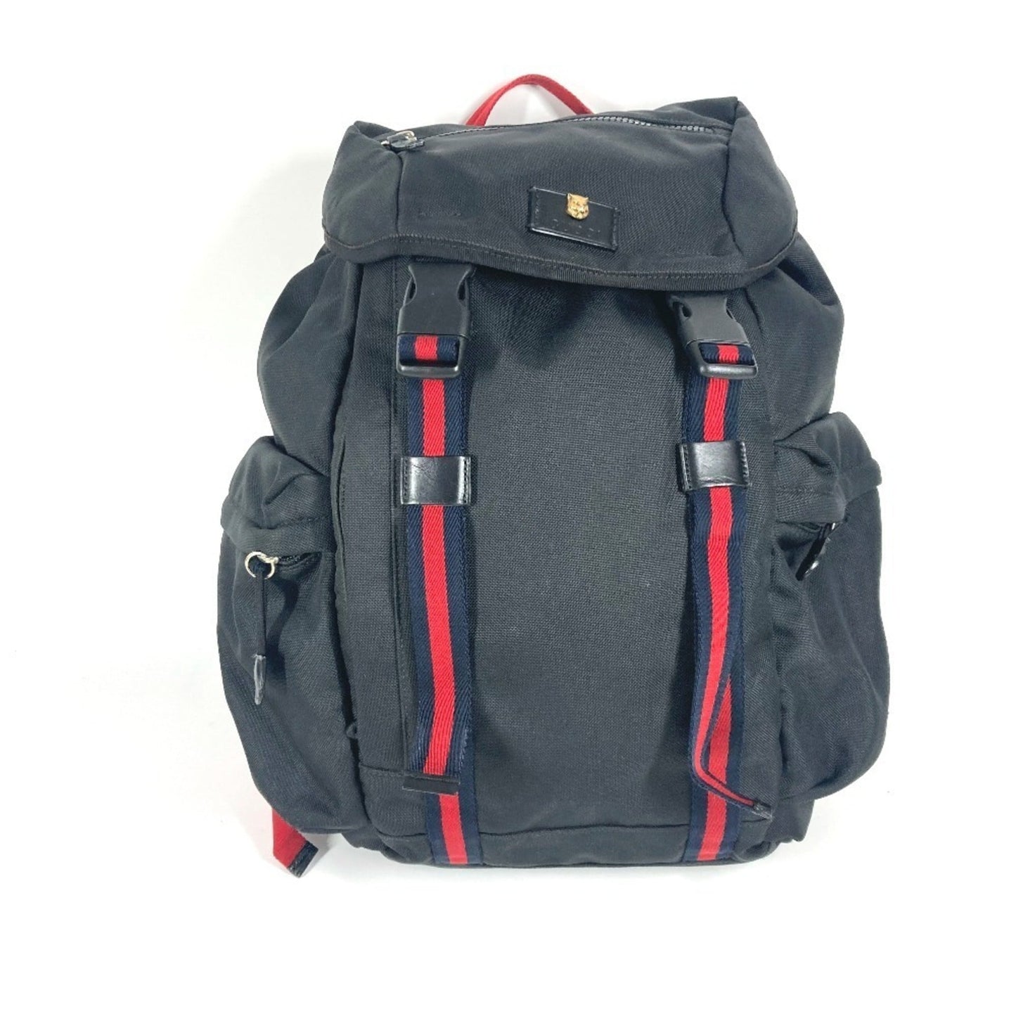 Gucci Sherry Line Black Nylon Canvas Backpack ( )