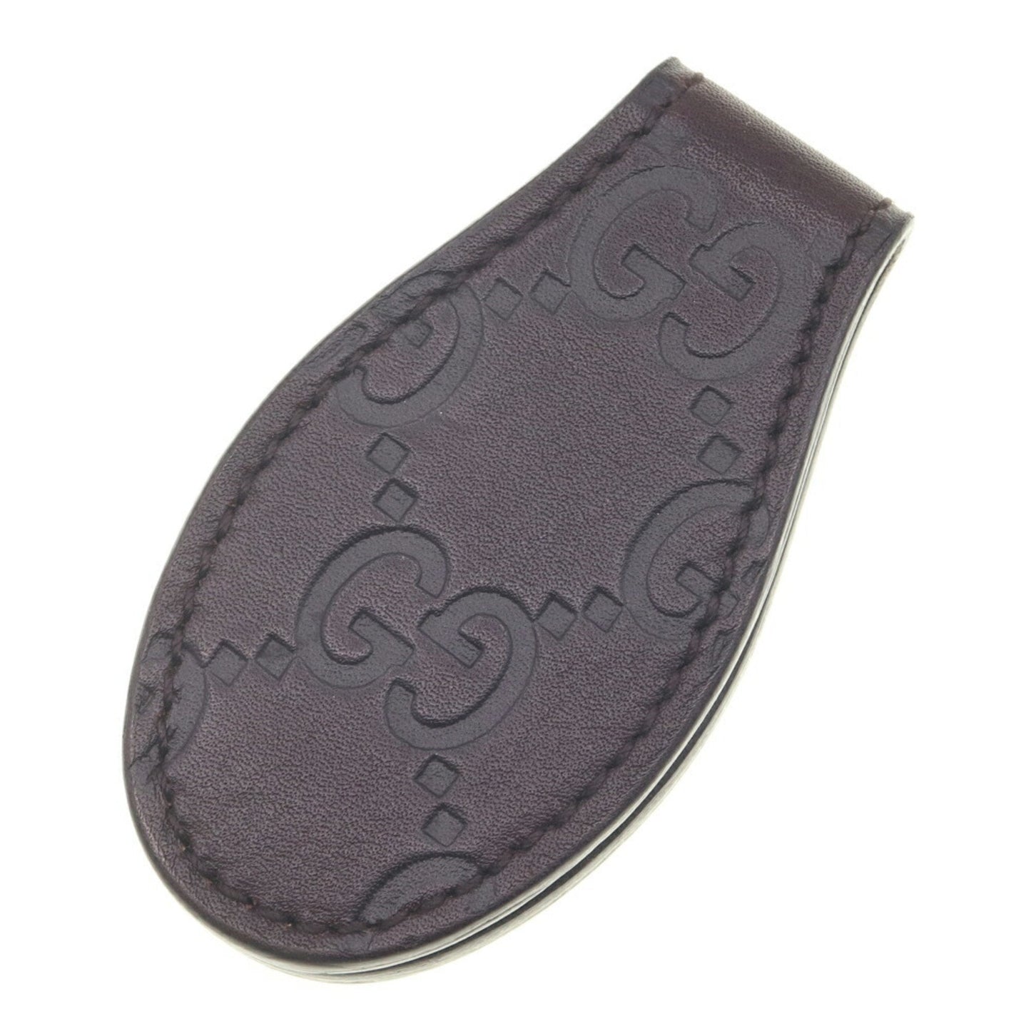 Gucci Dark Brown Leather Money Clip ( )