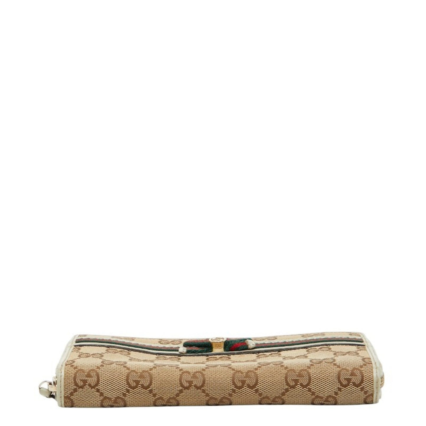 Gucci Beige Multi-Color Canvas Leather Long Wallet (Bi-Fold) ( )