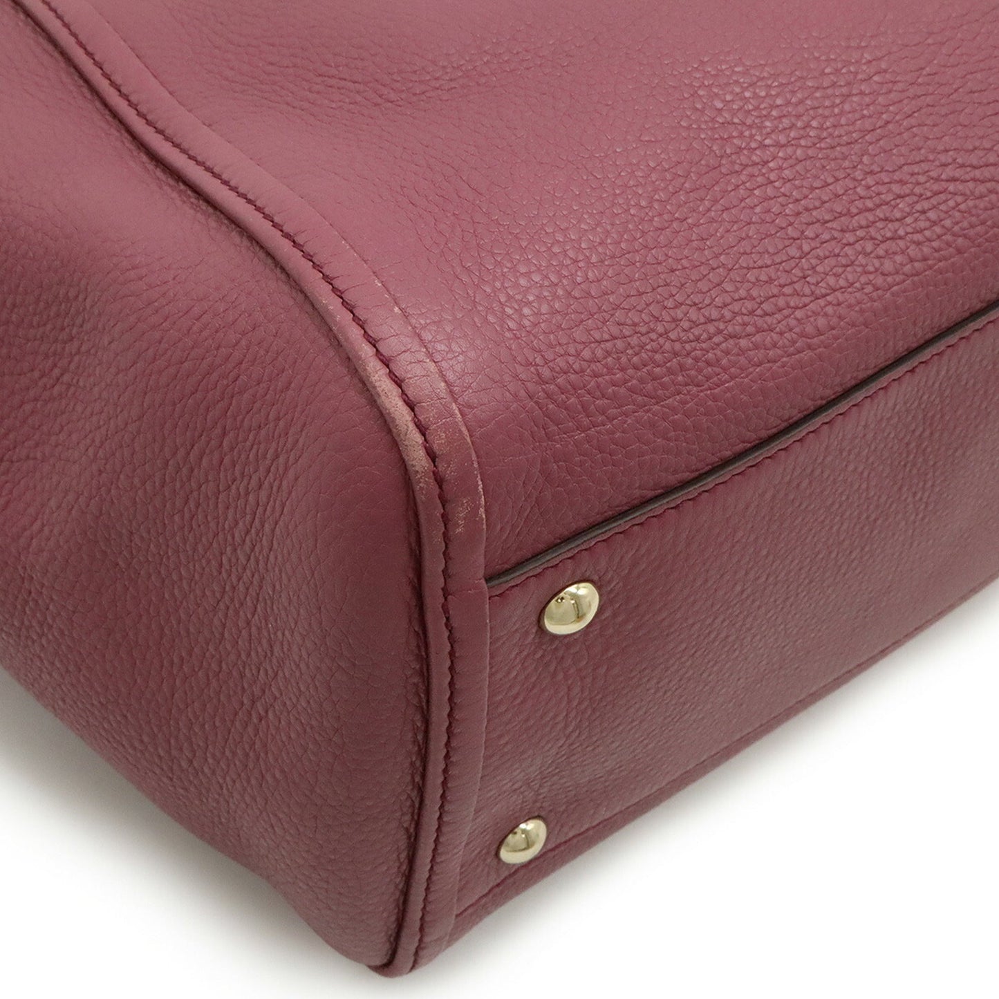 Gucci Pink Purple Leather Shoulder Bag Tote Bag ( )