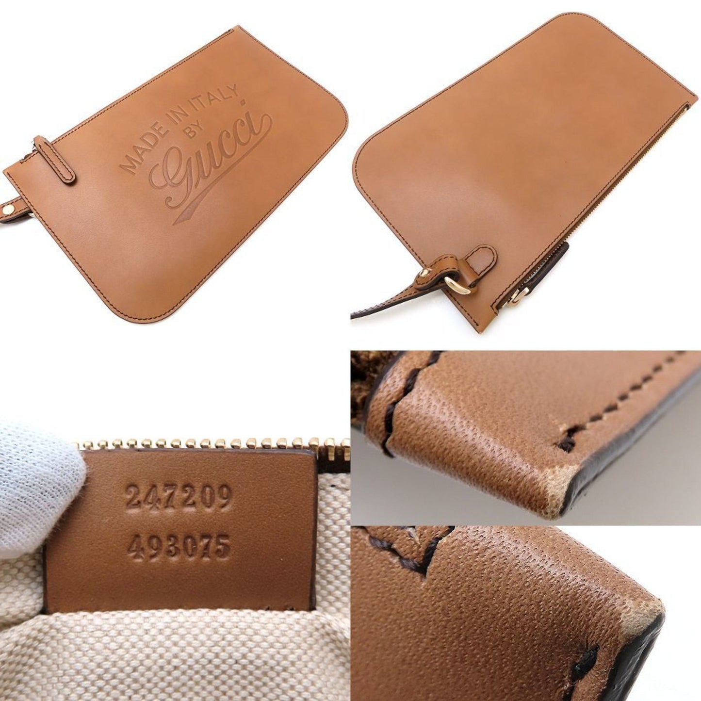 Gucci Gg Canvas Beige Brown Gg Canvas Leather Tote Bag ( )