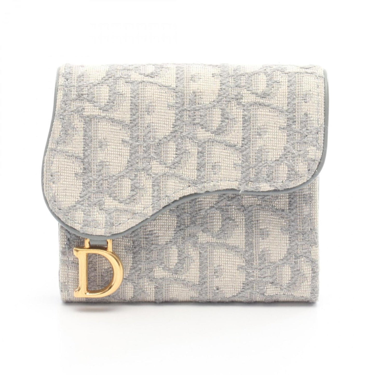 Christian Dior Gray Canvas Leather Wallet (Tri-Fold) ()