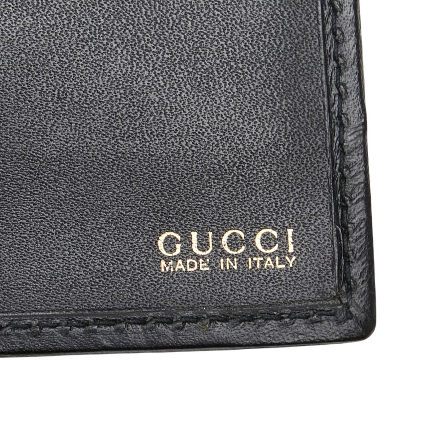 Gucci Black Leather Canvas Long Bill Wallet (Bi-Fold) ( )