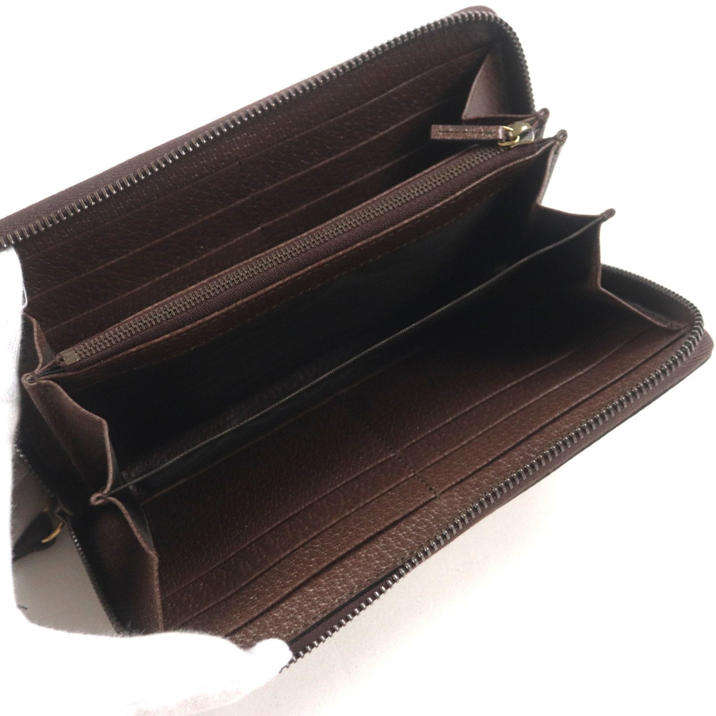 Gucci Bamboo Beige Brown Bamboo Gg Canvas Long Wallet (Bi-Fold) ( )