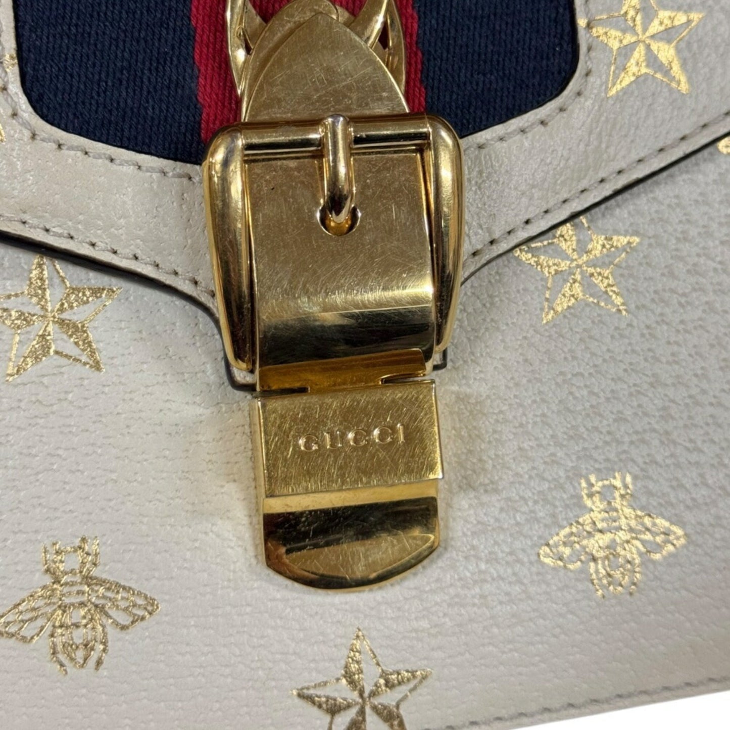 Gucci White Leather Shoulder Bag ( )