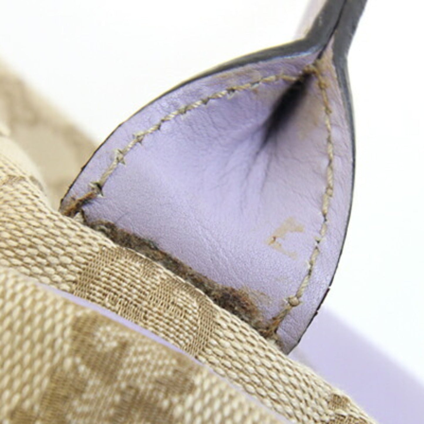 Gucci Beige Canvas Handbag ( )