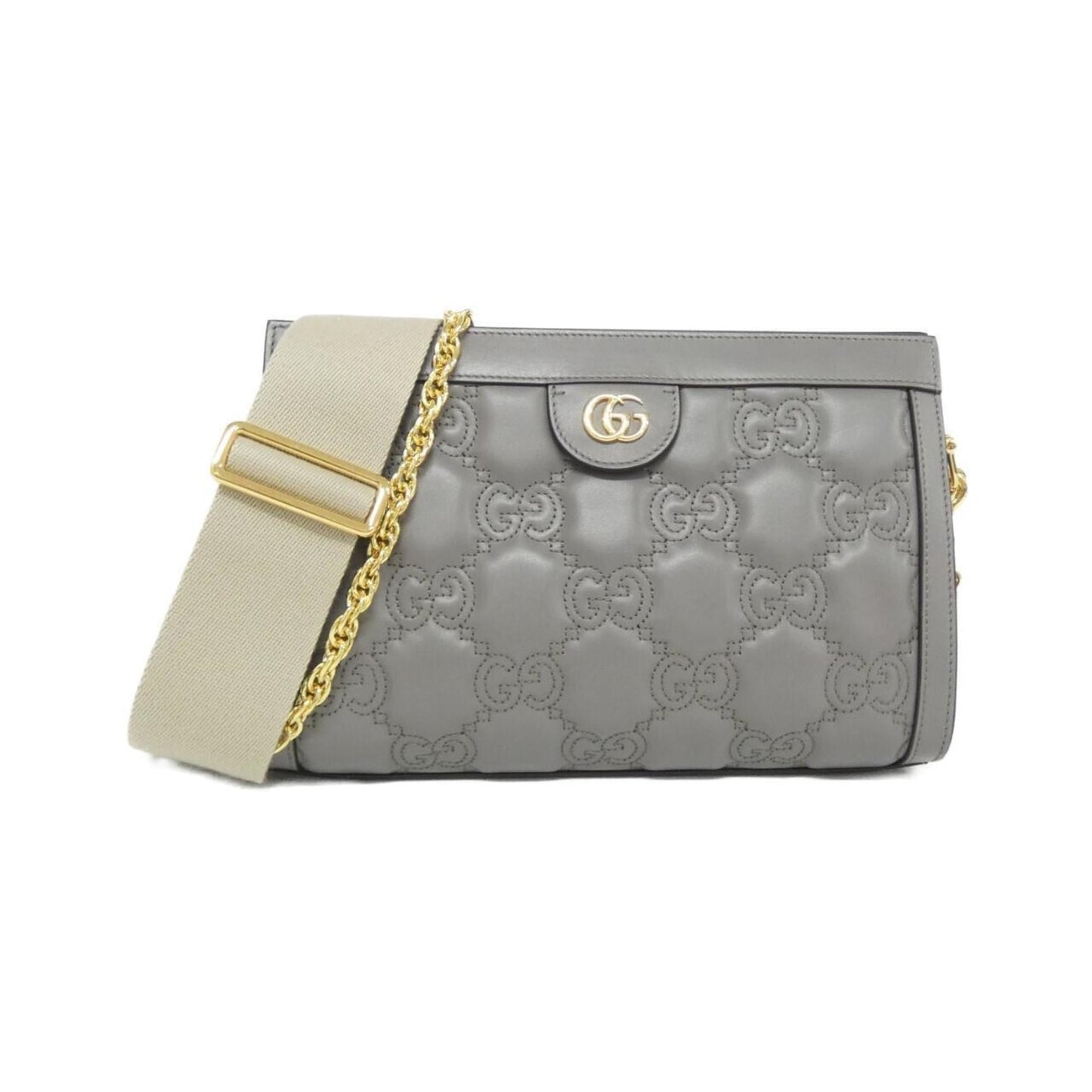 Gucci Gray Leather Shoulder Bag ( )