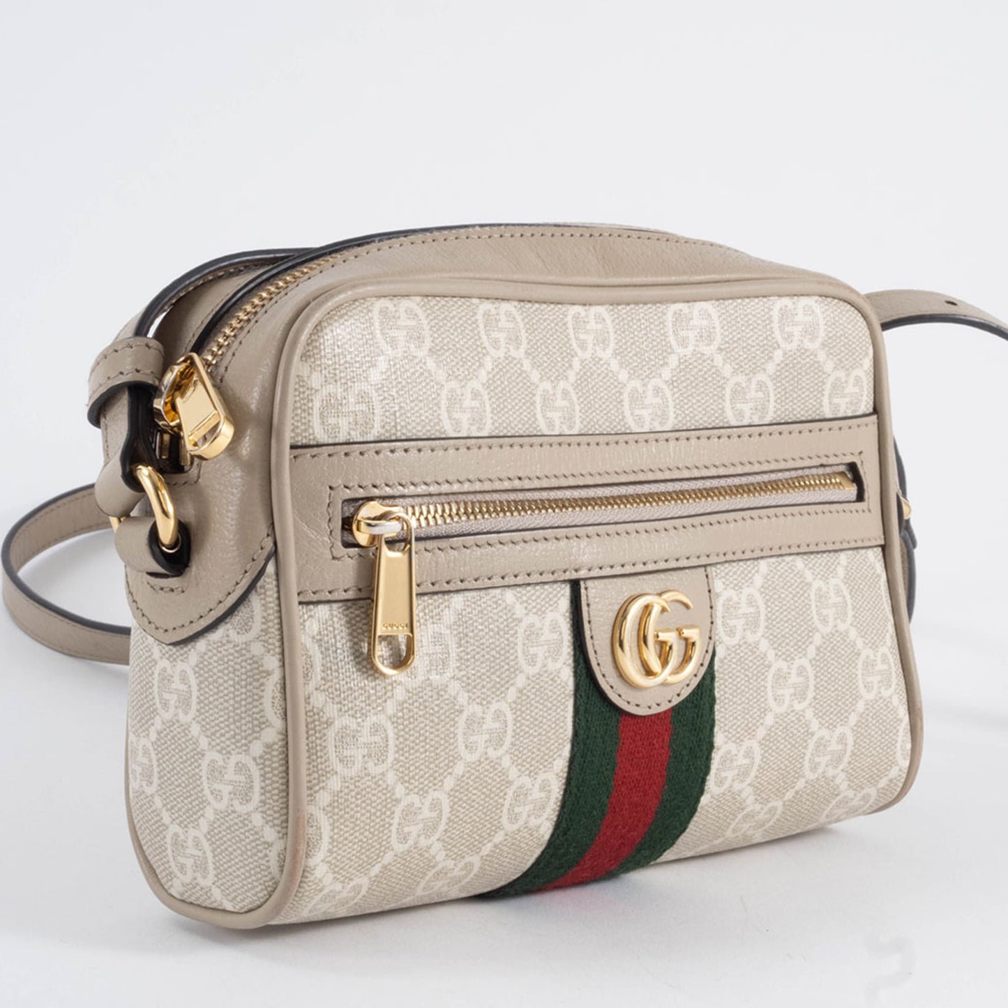 Gucci Beige Gg Supreme Leather Shoulder Bag ( )