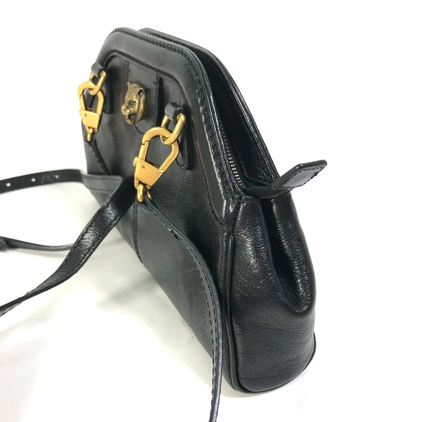 Gucci Black Leather Shoulder Bag ( )