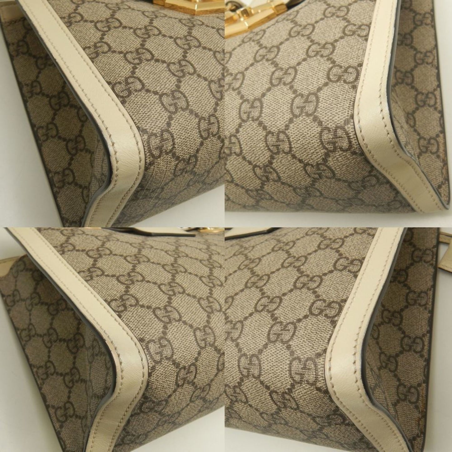 Gucci Padlock Beige Ivory Gg Supreme Tote Bag ( )